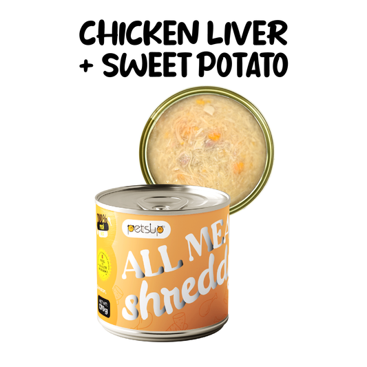 Petsup All Meat Shreddy Chicken Liver + Sweet Potato 170g