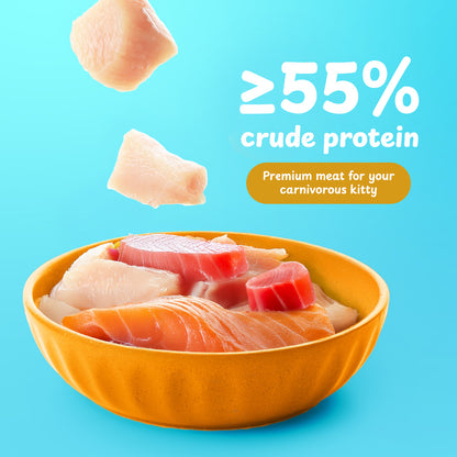 Petsup Cat Canned Wet Food Quality Wet Food - 5 Flavors Tuna Chicken in Soup Salmon Cod Tuna in Soup 85g DHA Protein Minerals Vitamins For Cats And Kittens