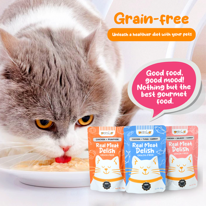 Petsup Real Meat Delish Cat Wet Food Chicken + Salmon + Carrot (Immune System Support)