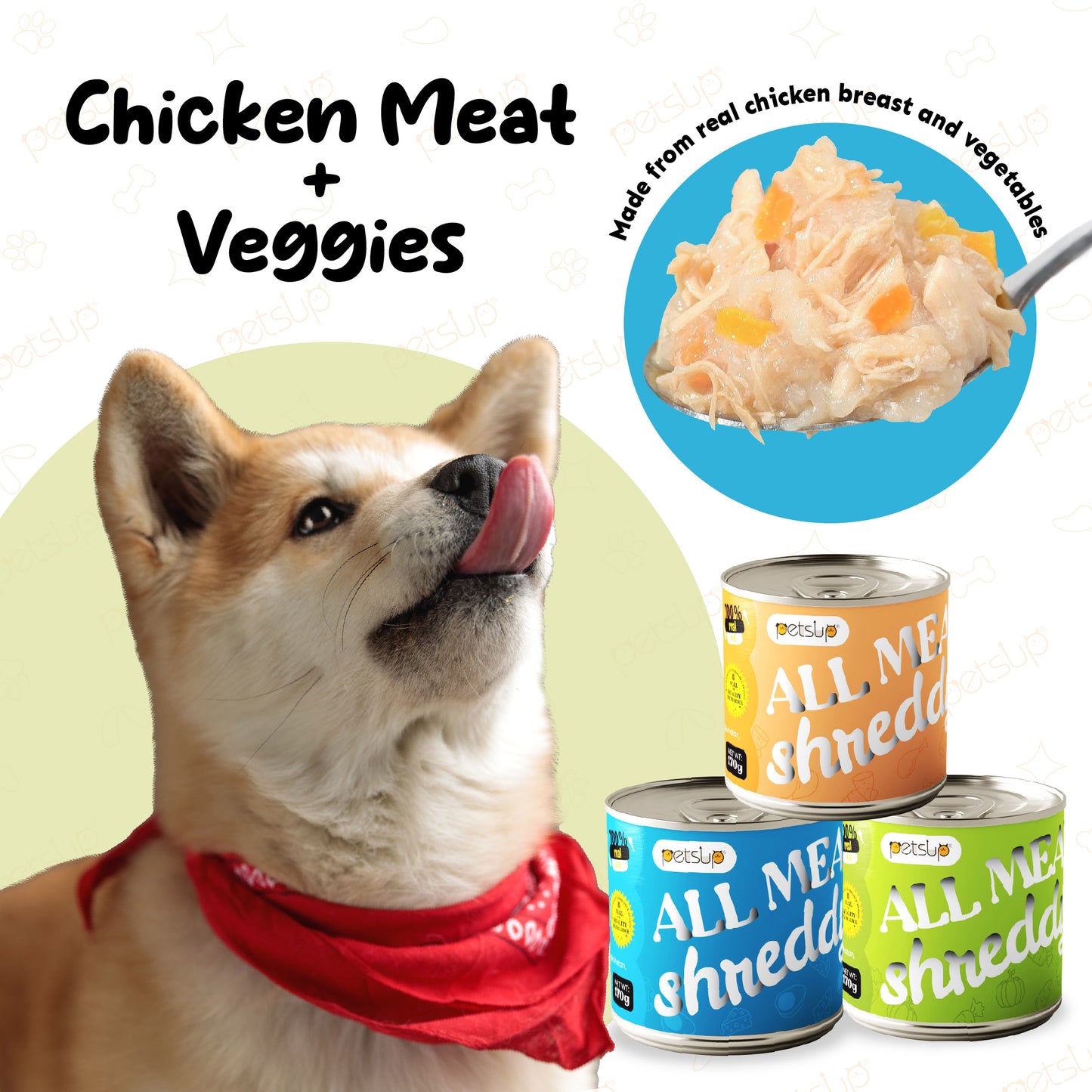 Petsup All Meat Shreddy Chicken Liver + Sweet Potato 170g