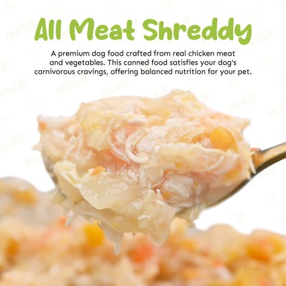 Petsup All Meat Shreddy 170g Dog Wet Food with Meat and Veggies