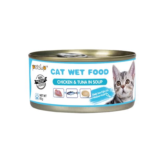 Petsup Chicken & Tuna in Soup Flavor Cat Wet Food 170g