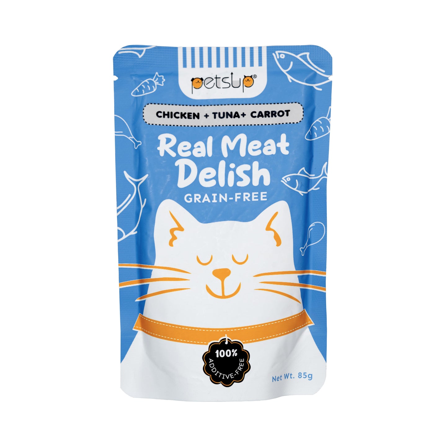 Petsup Real Meat Delish Cat Wet Food Chicken + Tuna + Carrot (Hair & Skin Growth)