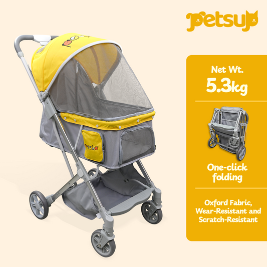 Petsup Ultra-Lightweight Foldable Travel Stroller For Dog and Cat