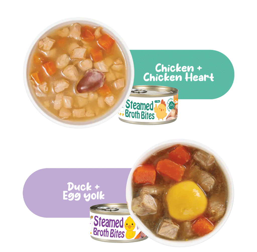 Petsup Dog Steamed Broth Bites 170g Real Meat Soup Chicken Heart and Duck Eggyolk For Dogs