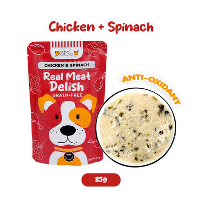 Petsup Real Meat Delish Dog Wet Food (Chicken + Spinach)