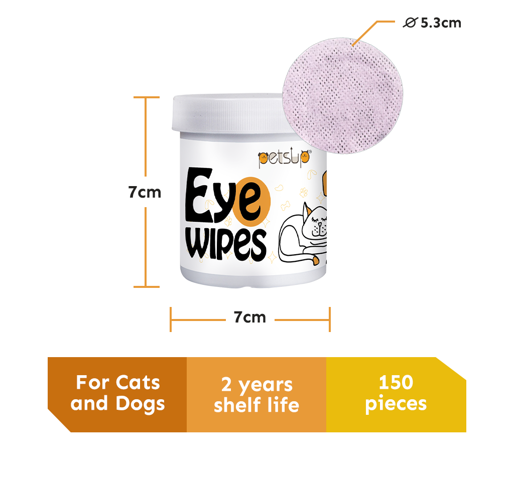 Petsup Tear Stain Remover Eye Wet Wipes 150pcs