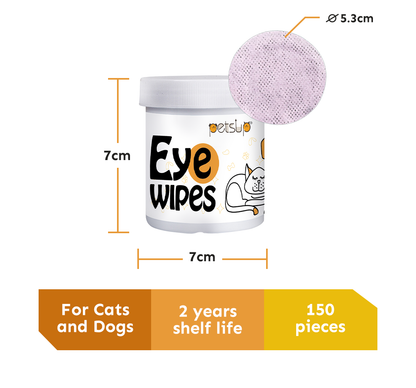 Petsup Tear Stain Remover Eye Wet Wipes 150pcs